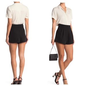 Topshop Cherry High Waist Pleated Shorts